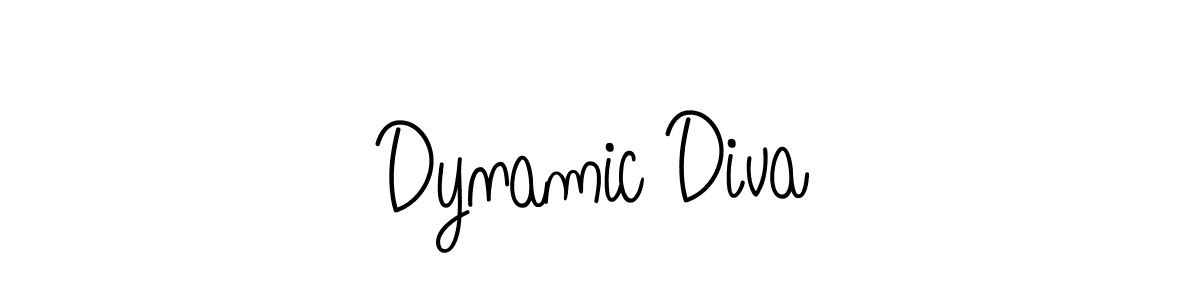 The best way (Angelique-Rose-font-FFP) to make a short signature is to pick only two or three words in your name. The name Dynamic Diva include a total of six letters. For converting this name. Dynamic Diva signature style 5 images and pictures png