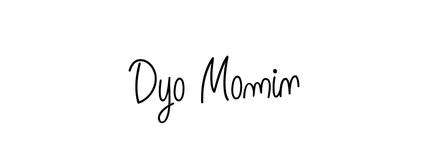 You should practise on your own different ways (Angelique-Rose-font-FFP) to write your name (Dyo Momin) in signature. don't let someone else do it for you. Dyo Momin signature style 5 images and pictures png