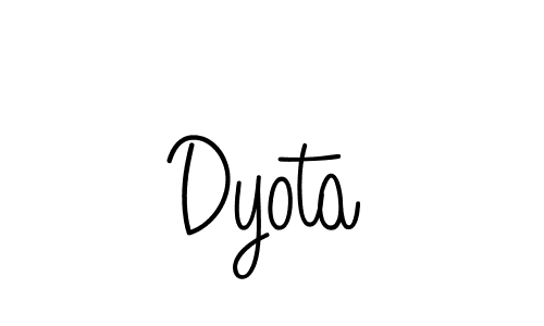 Use a signature maker to create a handwritten signature online. With this signature software, you can design (Angelique-Rose-font-FFP) your own signature for name Dyota. Dyota signature style 5 images and pictures png