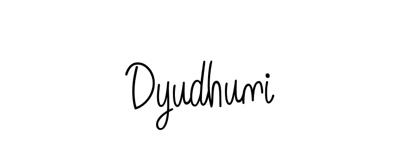 Design your own signature with our free online signature maker. With this signature software, you can create a handwritten (Angelique-Rose-font-FFP) signature for name Dyudhuni. Dyudhuni signature style 5 images and pictures png
