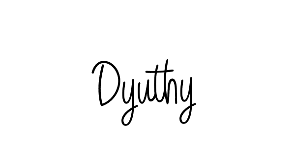 Use a signature maker to create a handwritten signature online. With this signature software, you can design (Angelique-Rose-font-FFP) your own signature for name Dyuthy. Dyuthy signature style 5 images and pictures png