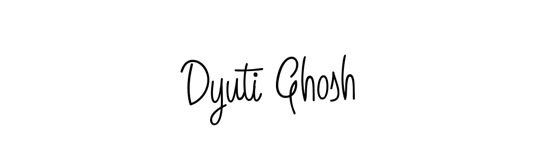 Design your own signature with our free online signature maker. With this signature software, you can create a handwritten (Angelique-Rose-font-FFP) signature for name Dyuti Ghosh. Dyuti Ghosh signature style 5 images and pictures png