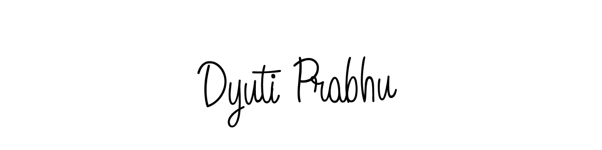 Use a signature maker to create a handwritten signature online. With this signature software, you can design (Angelique-Rose-font-FFP) your own signature for name Dyuti Prabhu. Dyuti Prabhu signature style 5 images and pictures png