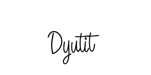 Use a signature maker to create a handwritten signature online. With this signature software, you can design (Angelique-Rose-font-FFP) your own signature for name Dyutit. Dyutit signature style 5 images and pictures png