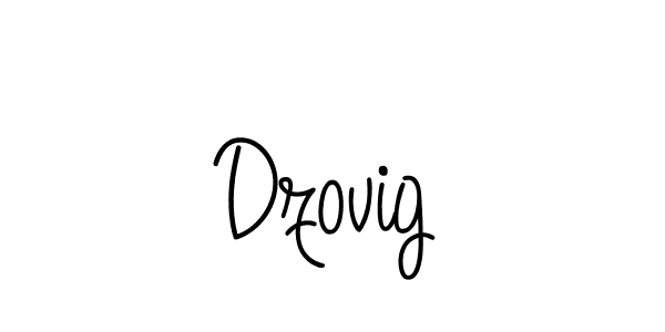 Design your own signature with our free online signature maker. With this signature software, you can create a handwritten (Angelique-Rose-font-FFP) signature for name Dzovig. Dzovig signature style 5 images and pictures png