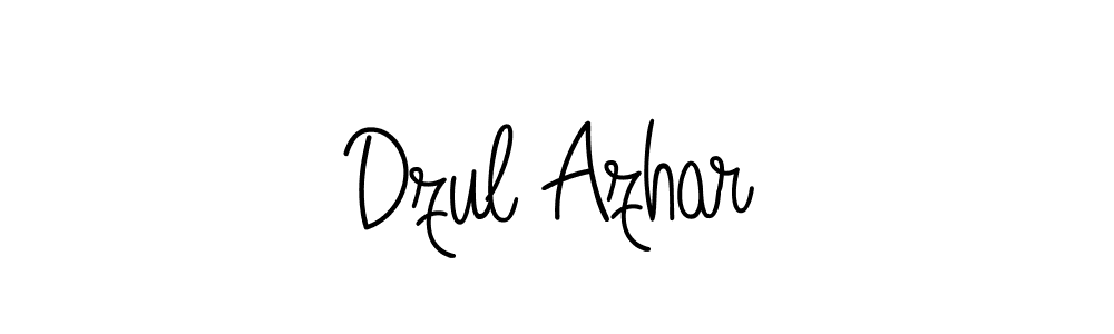 The best way (Angelique-Rose-font-FFP) to make a short signature is to pick only two or three words in your name. The name Dzul Azhar include a total of six letters. For converting this name. Dzul Azhar signature style 5 images and pictures png