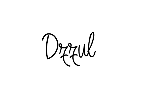 How to make Dzzul name signature. Use Angelique-Rose-font-FFP style for creating short signs online. This is the latest handwritten sign. Dzzul signature style 5 images and pictures png