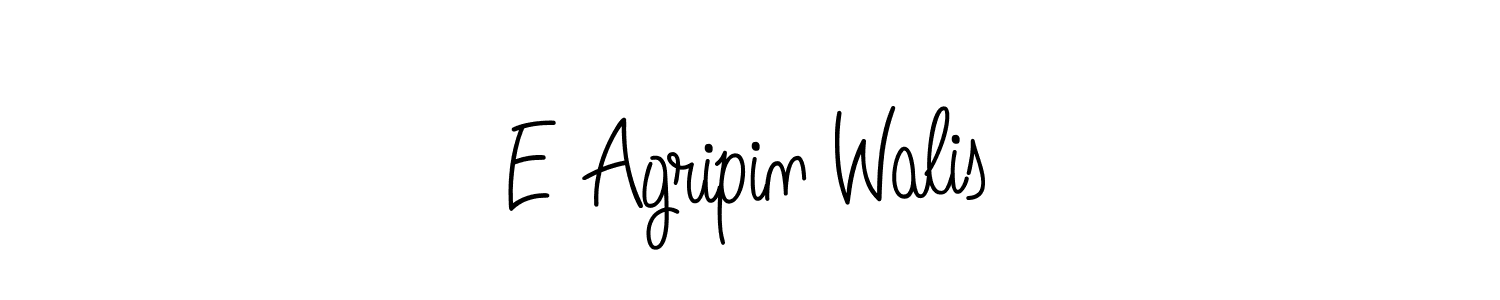 Design your own signature with our free online signature maker. With this signature software, you can create a handwritten (Angelique-Rose-font-FFP) signature for name E Agripin Walis. E Agripin Walis signature style 5 images and pictures png