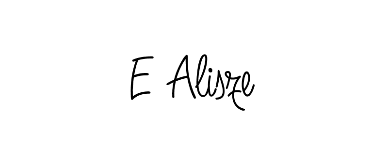 The best way (Angelique-Rose-font-FFP) to make a short signature is to pick only two or three words in your name. The name E Alisze include a total of six letters. For converting this name. E Alisze signature style 5 images and pictures png