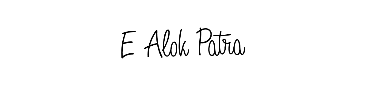 Use a signature maker to create a handwritten signature online. With this signature software, you can design (Angelique-Rose-font-FFP) your own signature for name E Alok Patra. E Alok Patra signature style 5 images and pictures png