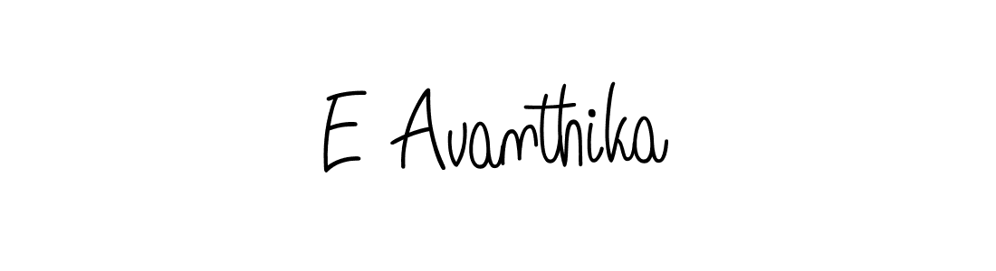 Also we have E Avanthika name is the best signature style. Create professional handwritten signature collection using Angelique-Rose-font-FFP autograph style. E Avanthika signature style 5 images and pictures png