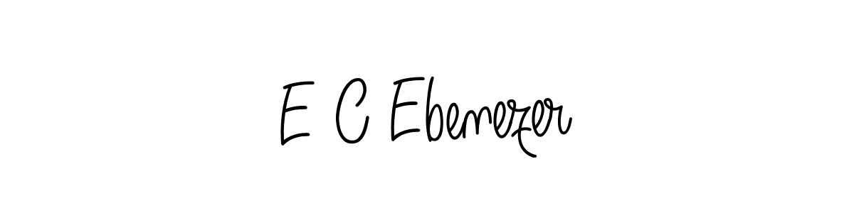 Make a beautiful signature design for name E C Ebenezer. With this signature (Angelique-Rose-font-FFP) style, you can create a handwritten signature for free. E C Ebenezer signature style 5 images and pictures png