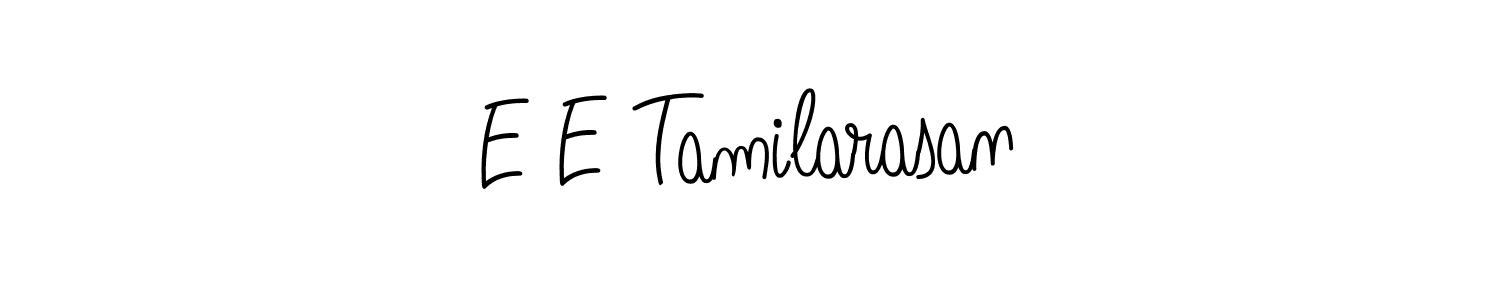 Use a signature maker to create a handwritten signature online. With this signature software, you can design (Angelique-Rose-font-FFP) your own signature for name E E Tamilarasan. E E Tamilarasan signature style 5 images and pictures png