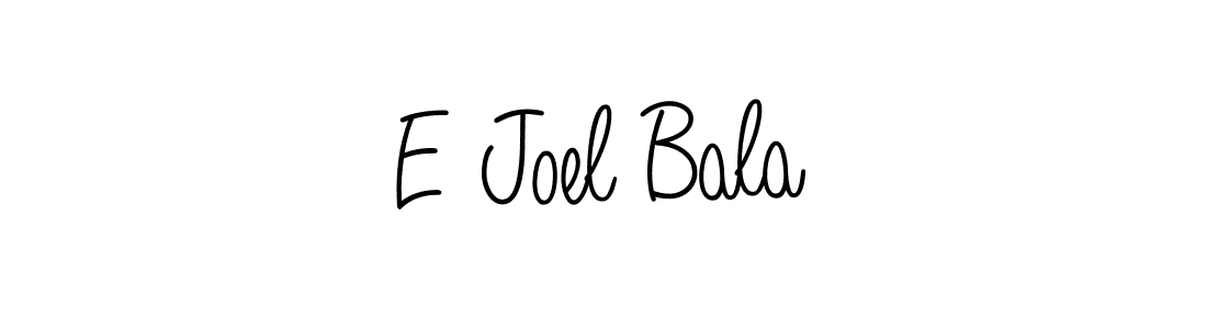 Use a signature maker to create a handwritten signature online. With this signature software, you can design (Angelique-Rose-font-FFP) your own signature for name E Joel Bala. E Joel Bala signature style 5 images and pictures png