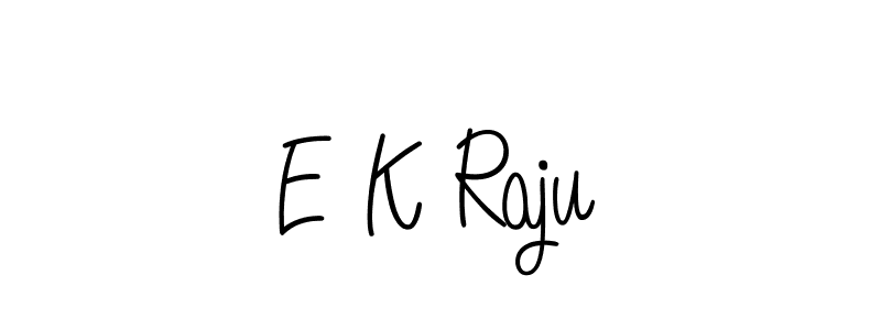 Create a beautiful signature design for name E K Raju. With this signature (Angelique-Rose-font-FFP) fonts, you can make a handwritten signature for free. E K Raju signature style 5 images and pictures png