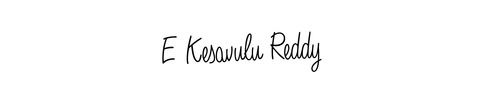 Make a beautiful signature design for name E Kesavulu Reddy. With this signature (Angelique-Rose-font-FFP) style, you can create a handwritten signature for free. E Kesavulu Reddy signature style 5 images and pictures png