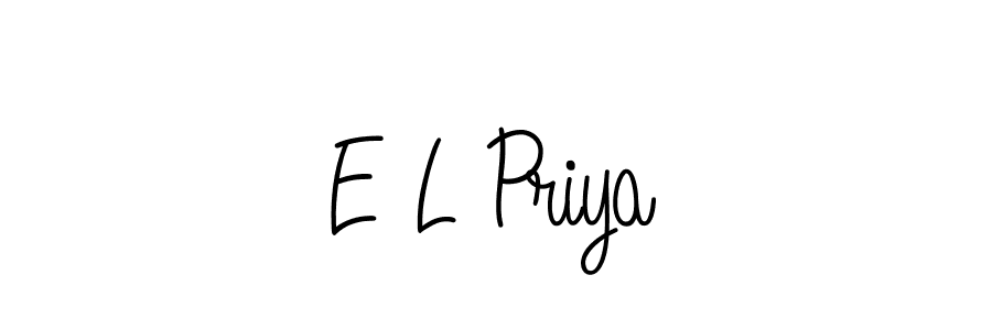 Check out images of Autograph of E L Priya name. Actor E L Priya Signature Style. Angelique-Rose-font-FFP is a professional sign style online. E L Priya signature style 5 images and pictures png