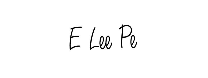 You should practise on your own different ways (Angelique-Rose-font-FFP) to write your name (E Lee Pe) in signature. don't let someone else do it for you. E Lee Pe signature style 5 images and pictures png