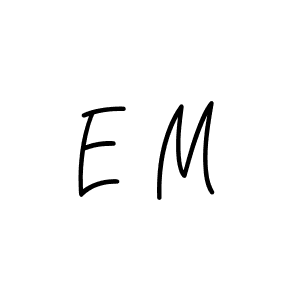E M stylish signature style. Best Handwritten Sign (Angelique-Rose-font-FFP) for my name. Handwritten Signature Collection Ideas for my name E M. E M signature style 5 images and pictures png