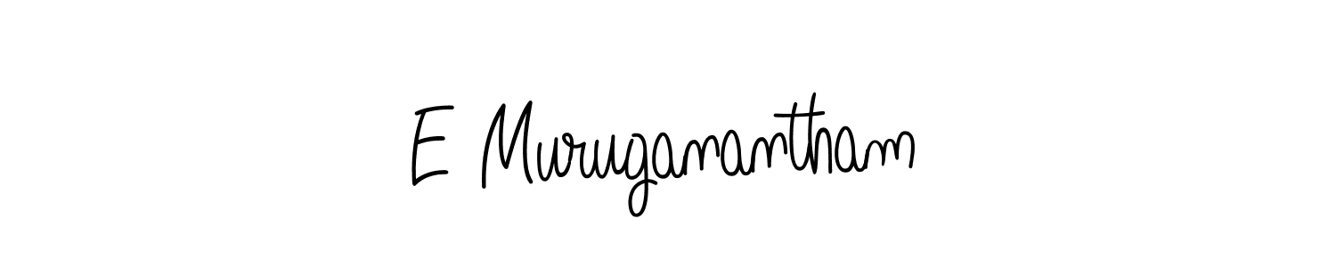 How to make E Muruganantham name signature. Use Angelique-Rose-font-FFP style for creating short signs online. This is the latest handwritten sign. E Muruganantham signature style 5 images and pictures png