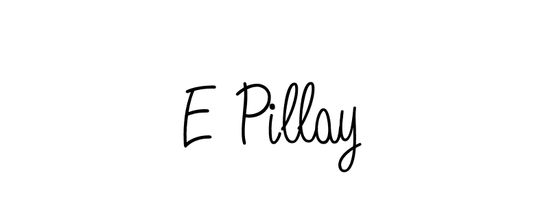 You should practise on your own different ways (Angelique-Rose-font-FFP) to write your name (E Pillay) in signature. don't let someone else do it for you. E Pillay signature style 5 images and pictures png