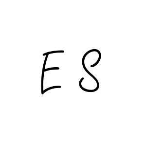 The best way (Angelique-Rose-font-FFP) to make a short signature is to pick only two or three words in your name. The name E S include a total of six letters. For converting this name. E S signature style 5 images and pictures png