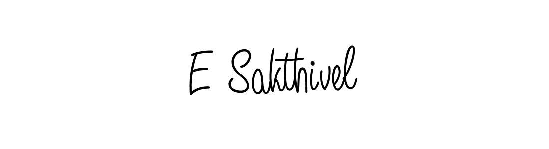 Design your own signature with our free online signature maker. With this signature software, you can create a handwritten (Angelique-Rose-font-FFP) signature for name E Sakthivel. E Sakthivel signature style 5 images and pictures png