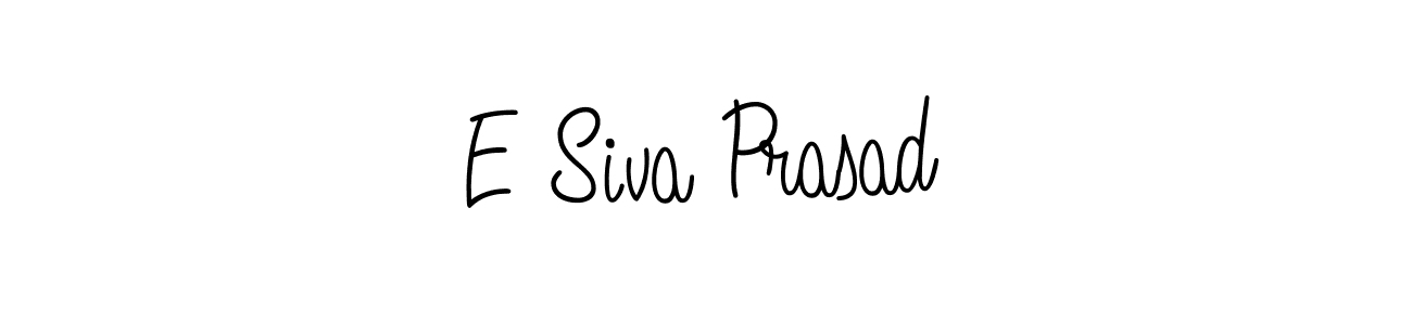 How to make E Siva Prasad name signature. Use Angelique-Rose-font-FFP style for creating short signs online. This is the latest handwritten sign. E Siva Prasad signature style 5 images and pictures png