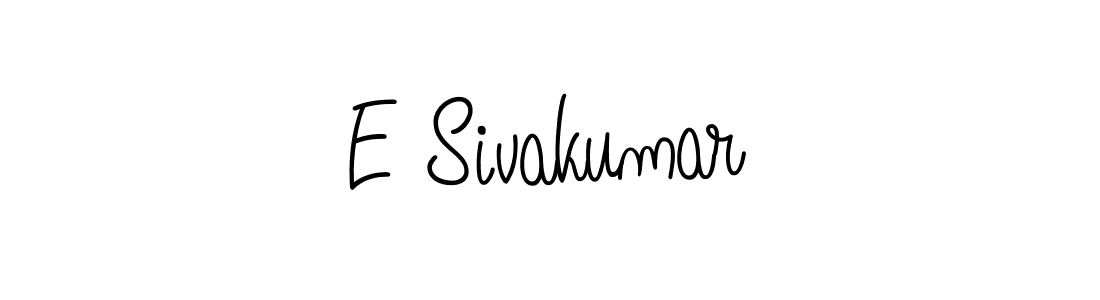 Create a beautiful signature design for name E Sivakumar. With this signature (Angelique-Rose-font-FFP) fonts, you can make a handwritten signature for free. E Sivakumar signature style 5 images and pictures png