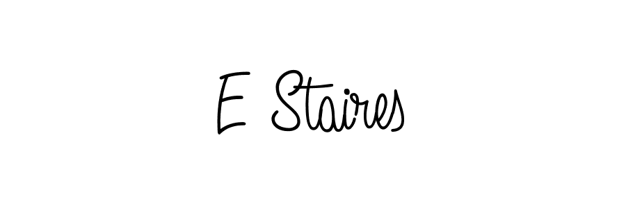 Make a beautiful signature design for name E Staires. With this signature (Angelique-Rose-font-FFP) style, you can create a handwritten signature for free. E Staires signature style 5 images and pictures png