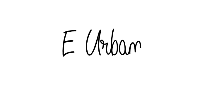 if you are searching for the best signature style for your name E Urban. so please give up your signature search. here we have designed multiple signature styles  using Angelique-Rose-font-FFP. E Urban signature style 5 images and pictures png