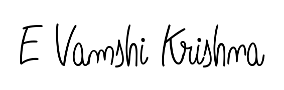 Enhance your business communications with E Vamshi Krishna signature in Angelique-Rose-font-FFP lettering. Clean, modern, and universally compatible. E Vamshi Krishna signature style 5 images and pictures png