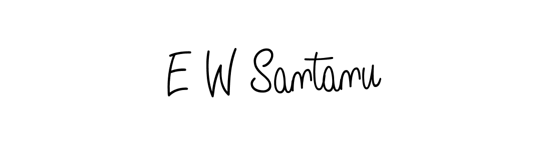 You should practise on your own different ways (Angelique-Rose-font-FFP) to write your name (E W Santanu) in signature. don't let someone else do it for you. E W Santanu signature style 5 images and pictures png