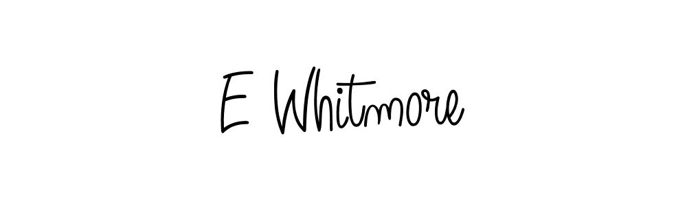 Make a beautiful signature design for name E Whitmore. With this signature (Angelique-Rose-font-FFP) style, you can create a handwritten signature for free. E Whitmore signature style 5 images and pictures png