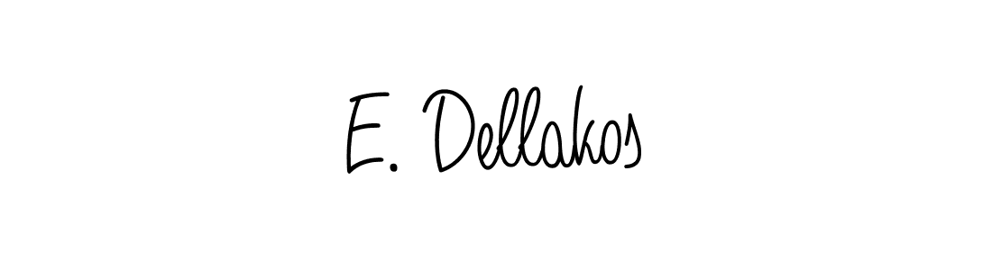 You should practise on your own different ways (Angelique-Rose-font-FFP) to write your name (E. Dellakos) in signature. don't let someone else do it for you. E. Dellakos signature style 5 images and pictures png