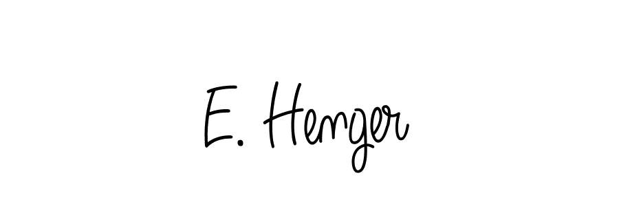 Make a beautiful signature design for name E. Henger. With this signature (Angelique-Rose-font-FFP) style, you can create a handwritten signature for free. E. Henger signature style 5 images and pictures png