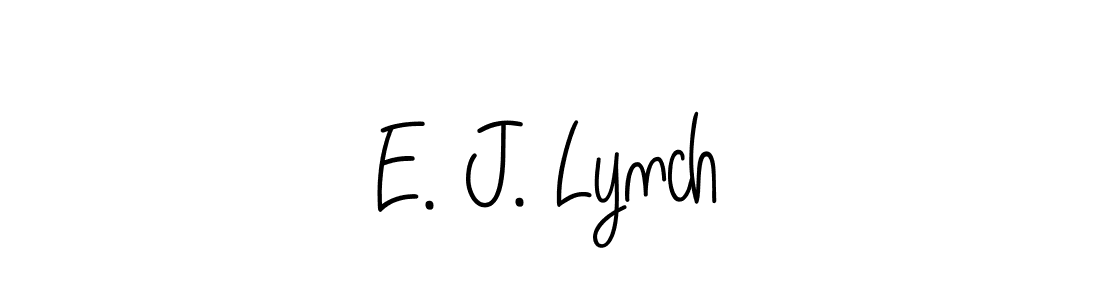 Use a signature maker to create a handwritten signature online. With this signature software, you can design (Angelique-Rose-font-FFP) your own signature for name E. J. Lynch. E. J. Lynch signature style 5 images and pictures png