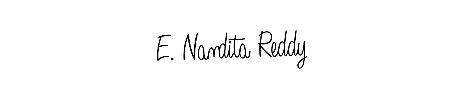 Create a beautiful signature design for name E. Nandita Reddy. With this signature (Angelique-Rose-font-FFP) fonts, you can make a handwritten signature for free. E. Nandita Reddy signature style 5 images and pictures png