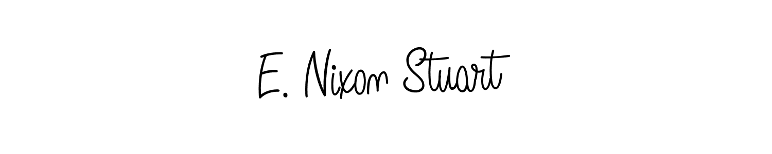 if you are searching for the best signature style for your name E. Nixon Stuart. so please give up your signature search. here we have designed multiple signature styles  using Angelique-Rose-font-FFP. E. Nixon Stuart signature style 5 images and pictures png