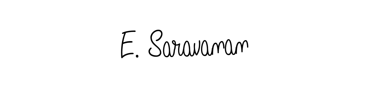 Design your own signature with our free online signature maker. With this signature software, you can create a handwritten (Angelique-Rose-font-FFP) signature for name E. Saravanan. E. Saravanan signature style 5 images and pictures png