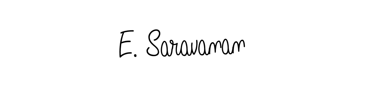 E. Saravanan stylish signature style. Best Handwritten Sign (Angelique-Rose-font-FFP) for my name. Handwritten Signature Collection Ideas for my name E. Saravanan. E. Saravanan signature style 5 images and pictures png