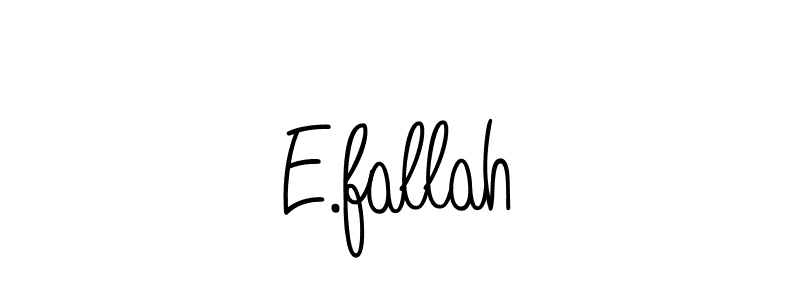 Create a beautiful signature design for name E.fallah. With this signature (Angelique-Rose-font-FFP) fonts, you can make a handwritten signature for free. E.fallah signature style 5 images and pictures png