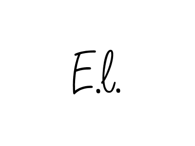 Create a beautiful signature design for name E.l.. With this signature (Angelique-Rose-font-FFP) fonts, you can make a handwritten signature for free. E.l. signature style 5 images and pictures png