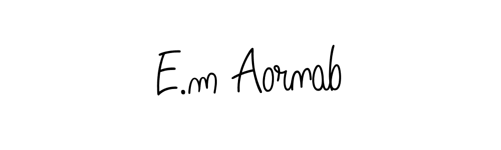 Check out images of Autograph of E.m Aornab name. Actor E.m Aornab Signature Style. Angelique-Rose-font-FFP is a professional sign style online. E.m Aornab signature style 5 images and pictures png