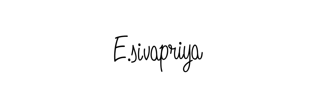 The best way (Angelique-Rose-font-FFP) to make a short signature is to pick only two or three words in your name. The name E.sivapriya include a total of six letters. For converting this name. E.sivapriya signature style 5 images and pictures png