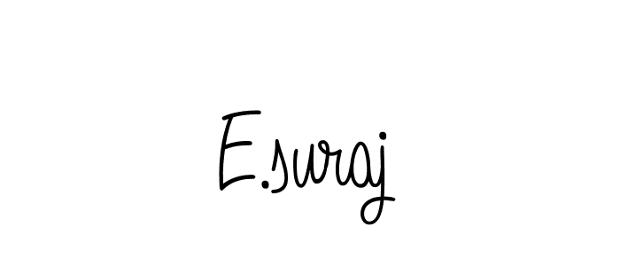 E.suraj stylish signature style. Best Handwritten Sign (Angelique-Rose-font-FFP) for my name. Handwritten Signature Collection Ideas for my name E.suraj. E.suraj signature style 5 images and pictures png