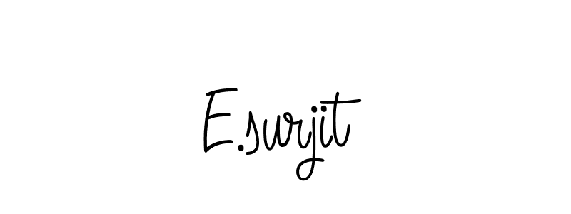 The best way (Angelique-Rose-font-FFP) to make a short signature is to pick only two or three words in your name. The name E.surjit include a total of six letters. For converting this name. E.surjit signature style 5 images and pictures png