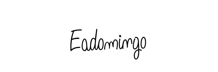 Use a signature maker to create a handwritten signature online. With this signature software, you can design (Angelique-Rose-font-FFP) your own signature for name Eadomingo. Eadomingo signature style 5 images and pictures png