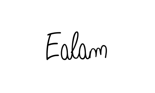 Make a beautiful signature design for name Ealam. With this signature (Angelique-Rose-font-FFP) style, you can create a handwritten signature for free. Ealam signature style 5 images and pictures png