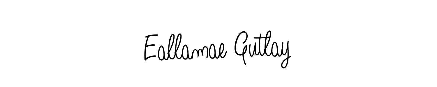 Create a beautiful signature design for name Eallamae Gutlay. With this signature (Angelique-Rose-font-FFP) fonts, you can make a handwritten signature for free. Eallamae Gutlay signature style 5 images and pictures png